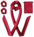 3-Piece Hair Rollers - Curling Iron for Women - Includes Storage Bag - Creates Long-Lasting Curls Without Heat (Red)