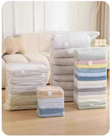 4-Piece Clothing Storage Bags - Compression Bags - Vacuum Bags for Sealing Blankets - Suitable for Travel Clothes - Reusable - Space-Saving - With Manual Press or Air Pump - Suitable for Clothes, Pillows, Duvets and Bed Linen