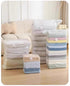 4-Piece Clothing Storage Bags - Compression Bags - Vacuum Bags for Sealing Blankets - Suitable for Travel Clothes - Reusable - Space-Saving - With Manual Press or Air Pump - Suitable for Clothes, Pillows, Duvets and Bed Linen