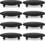 Candle Holders - Metal Pillar Candle Holders - 4.5 Inches - For Pillar Candles - Weddings - Dinner Party Decorations (Black, Pack of 8)