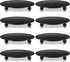 Candle Holders - Metal Pillar Candle Holders - 4.5 Inches - For Pillar Candles - Weddings - Dinner Party Decorations (Black, Pack of 8)