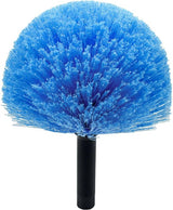 Dust brush head - 8" diameter blue screw head for spider web vacuum cleaners