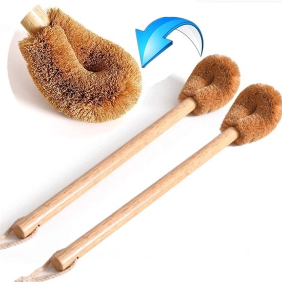 Toilet brush with wooden handle - Toilet brush (2 pieces)