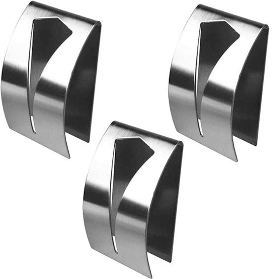 Self-adhesive towel holder - Stainless steel dishcloth holder - Metal wall-mounted dishcloth holder - Silver towel hook - Dishcloth hook 3-pack
