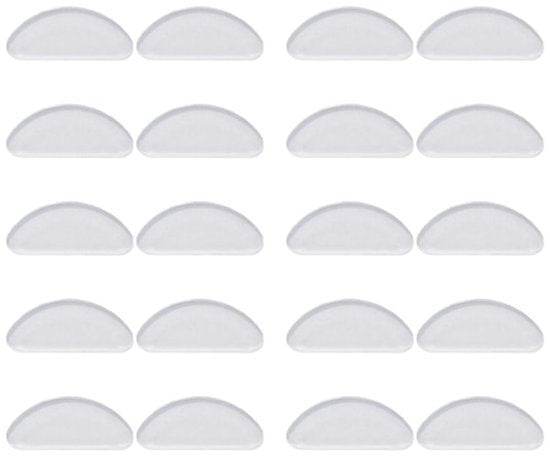 Nose pads for glasses 20 pairs – transparent 15x7x1mm