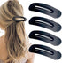 Black flat hair clips - Flat hair clips for women - Flat hair clips for thin and thick hair - Large flat hair clips 4-pack black