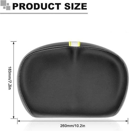 Bicycle saddle - Comfortable wide bicycle saddle - With memory foam pad - Comfort