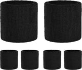 Tennis Sweat-Wicking Wristbands - 3 Pairs - Unisex - Adult - Thickened Elastic Wristband - French Terry - Sports Wristband - Suitable for the Gym