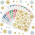 Christmas snowflake stickers - sand glitter party decorations - gift card and handbag DIY - winter snowflake stickers - 12 pieces