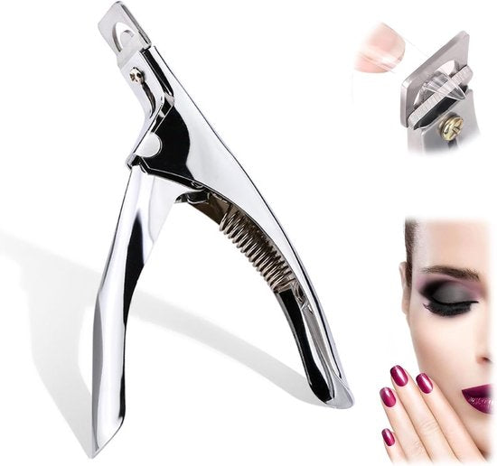 False Nail Clipper - Professional Nail Clipper - Gel Nails - Nail Clipper - Trimmer - Manicure Knife - Artificial Nail Clipper - Professional Nail Clipper for Home Manicure (Silver)