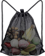 Black Sports Bag - 40*45cm - Mesh - Drawstring - Suitable for fitness, sports, swimming, diving, travel, yoga, dancing, camping, hiking