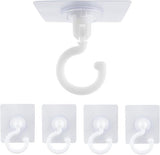 5-pack self-adhesive hooks - Extra strong adhesive hooks - Transparent wall hooks - Self-adhesive - No drilling required - Suitable for bathroom, kitchen, office, bedroom