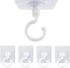5-pack self-adhesive hooks - Extra strong adhesive hooks - Transparent wall hooks - Self-adhesive - No drilling required - Suitable for bathroom, kitchen, office, bedroom