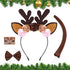 Headband - Elk Ears - Great for a Masquerade - Christmas Reindeer Headband and Tail - Perfect for Winter, Holidays, Halloween, Parties and Cosplay Costumes