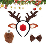Headband - Elk Hair Accessory - Cute Plush Christmas Headdress - Soft Decorative Accessory for Winter Parties, Cosplay, Costumes