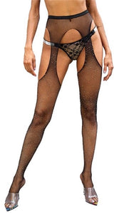 Sexy fishnet stockings with rhinestones - fishnet stockings - sexy legs - hot-fix rhinestones - tights - rhinestone stockings for women