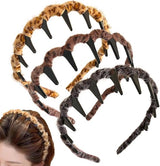 Set of Three Retro Non-slip Double-Sided Headbands - Highly elastic retro headband - Suitable for fitness, cosplay, sports, formal occasions and daily use; suitable for women and girls.