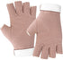 A pair of fingerless insulated gloves - One size fits all - Warm and protective - Cozy and comfortable - Winter outdoor wear - Suitable for eating, typing, writing and turning pages - Pink