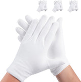 pairs of white cotton gloves - Suitable for dry hands, can be worn while sleeping - High-quality cotton gloves - Unisex white gloves - Coin-shaped gloves