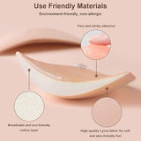 1 round bra cup - strapless invisible silicone - transparent push-up bra - seamless design - front closure - beige - C