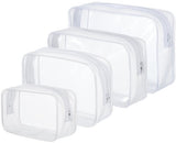 4-Piece Transparent Travel Toiletry Bag - Portable Makeup Bag - Multifunctional Waterproof Set - Skin Care & Makeup Bag
