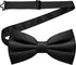 Plain Bow Tie - Adjustable Bow Tie for Men - Black