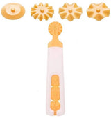 4-in-1 Flower-Shaped Dough Cutter - Multifunctional Dough Cutter - Rotary Cutter - Baking Kitchen Decorating Knife - Pizza Knife