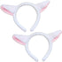 2-Piece Animal Headbands - With Sheep Ears - Cute Headbands for Adults and Kids to Role Play - White and Pink Sheep Costume Accessories
