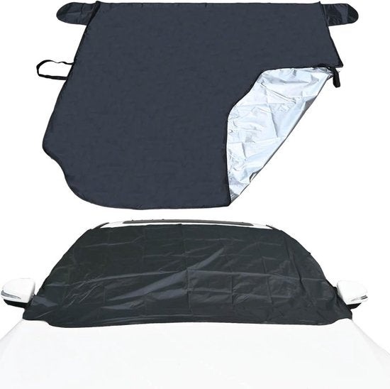 Windshield Cover - 147*90cm Winter Car Windshield Cover - Antifreeze Window Snow Cover - Car Anti-Ice and Antifreeze Snow - Black