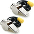 Whistle - 2-piece - Stainless steel sports whistle with lanyard - High volume whistle for survival and rescue - Suitable for coaches, referees and match officials