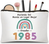 Makeup bag - storage bag - birthday makeup bag - women's makeup bag - for women, girls, girlfriends, party gifts - pencil case - toiletry bag (1985)