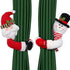 Christmas Themed Curtain Ties - (Set of Two) - Curtain Ties - Curtain Hooks - Snowman Design - Suitable for curtains, windows, wine bottle decorations, Christmas decorations, home and party decorations.