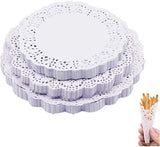 Baking Paper - 300 Sheets - Round Lace Paper - Plate Liner - Oil Absorbing Paper - Kitchen & Household - Baked Fried Foods, Pastry, Cake, Square, Oval, Pattern, Base Paper