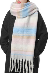 Warm scarf - Colorful winter scarves for women - Warm and thick knitted scarves - Blanket scarves - Stylish Christmas gifts - Gifts for her
