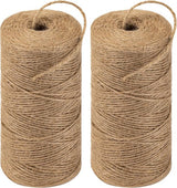 Jute rope - 2 rolls - 200m per roll - Brown - Suitable for gardening, crafts, gift wrapping, wedding decorations