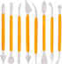 Fondant Modeling Tools - Set of 8 - Decorative Fondant Tools - Decorating Tools - Double-Sided Decorating Tools - Suitable for fondant, baking, clay, modeling, etc.