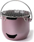 Grill - Portable Charcoal Grill - Mini Stainless Steel Charcoal Grill - Small Outdoor Grill - Suitable for Camping, Backyard BBQs, RVs and Picnics (Purple)