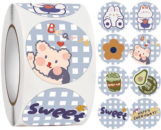 Stickers - 500 sheets - Sealing stickers - Packaging decoration - DIY diaries/notebooks - Diary labels