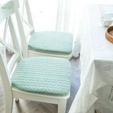Chair cushions - 2 pieces - Seat cushions - Removable and washable - Cushions with straps - Kitchen chair cushions - 40 x 43 cm - Removable and washable covers - Suitable for garden chairs, dining chairs or office chairs - Green