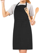 Apron - 1 piece - Cooking apron - Cotton apron - Apron - Work apron - Black cotton apron