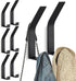 Hooks - 6 pieces - Black clothes hooks - Suitable for screwing with a hidden hole - Modern wall coat rack - For jackets, coats, hats, scarves, towels, handbags, etc.