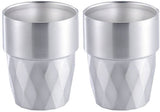 Mugs - 2-piece set - Stainless steel mugs - Double-walled water mugs made of 304 stainless steel - Beer mugs - Coffee mugs