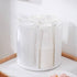 Rotating cup holder for paper cups - holder with four compartments - with 360° rotating base - suitable for kitchens, bathrooms and coffee bars - white