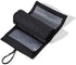 Foldable Toiletry Bag with Hanging Hook - Waterproof Travel Wash Bag - with Multiple Compartments & Mesh - Compact Makeup and Toiletry Bag for Vacation, Sports and Camping - Black