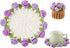 Coasters - Mini Basket Included - Floral Coasters - Vintage Rose Design - Suitable for coffee tables, weddings, housewarming parties, birthdays, etc.（Purple）