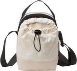 Women's shoulder bag - casual bag - adjustable canvas bag with drawstring - suitable for daily commuting and travel.（White）