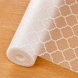 Drawer Mat - Kitchen Drawer Mat - Kitchen Cabinet Shelf Protector - Non-Adhesive, Waterproof EVA Drawer Mat, Easy to Cut to Size for Refrigerator, Cabinet or Chest of Drawers (White, 11.8"W x 78.7"L)