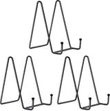 6 Inch Black Metal Display Stands - 3-Pack for Photos, Books & Art - Sturdy Metal Design