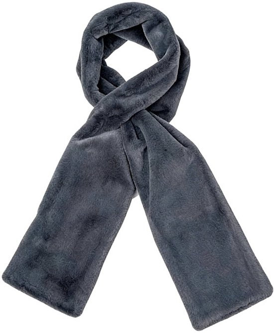 Scarf with Concealed Zipper Pocket - Secure Storage Pocket for Keys & Cards - Downy Soft & Warm - Gray