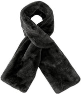 Scarf with Concealed Zipper Pocket - Secure Storage Pocket for Keys & Cards - Downy Soft & Warm - Black